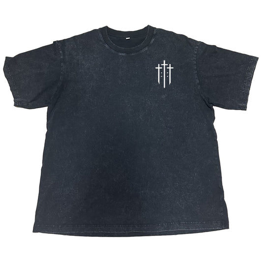 ALL GLORY TO GOD OVERSIZED ACID WASHED TEE