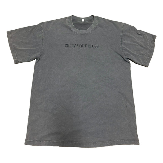 CARRY YOUR CROSS OVERSIZED ACID WASHED TEE